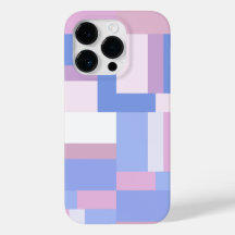 Geometric Colour Block Rectangles - Pink and Blue