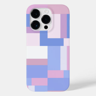 Geometric Colour Block Rectangles - Pink and Blue Case-Mate iPhone 14 Pro Case