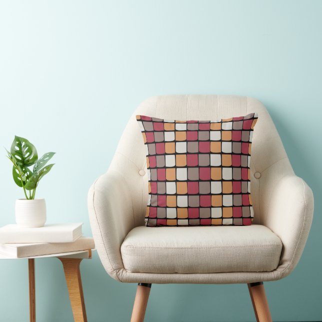 Geometric Colour Block  Throw Pillow (Chair)