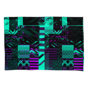 Geometric Colour‑Blocked Motif Modern Pillowcase