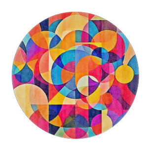 Geometric Colour Emotion Cutting Board