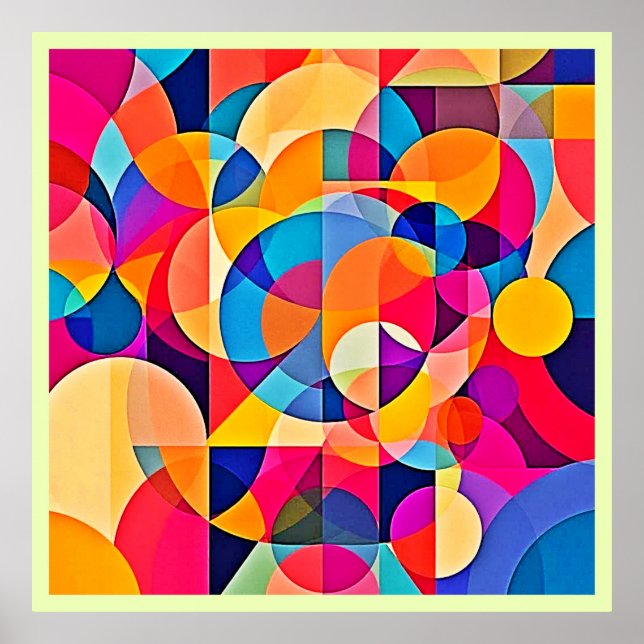  Geometric Colour Emotion Poster (Front)