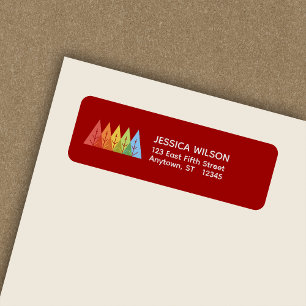 Geometric Colour Overlapping Holiday Return Addres