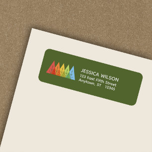 Geometric Colour Overlapping Holiday Return Addres