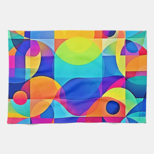 Geometric Colour Symphony Kitchen Towel