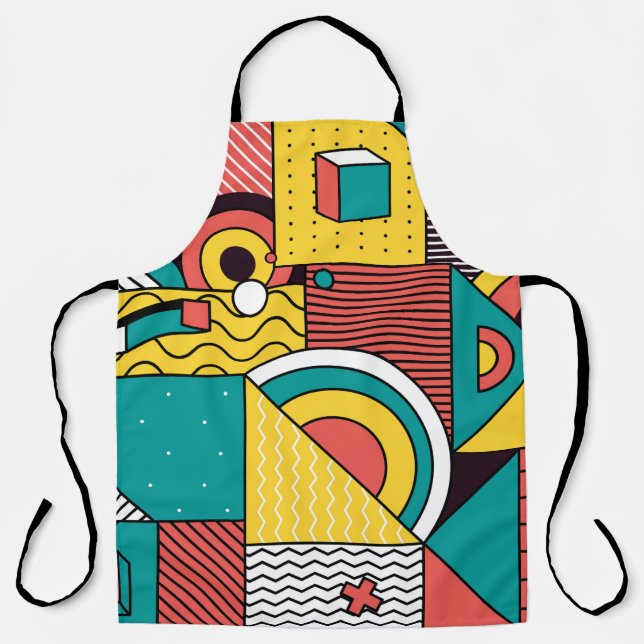 Geometric colourful: abstract pattern. apron (Front)