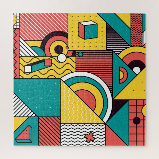 Geometric colourful: abstract pattern. jigsaw puzzle (Vertical)