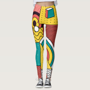 Geometric colourful: abstract pattern. leggings