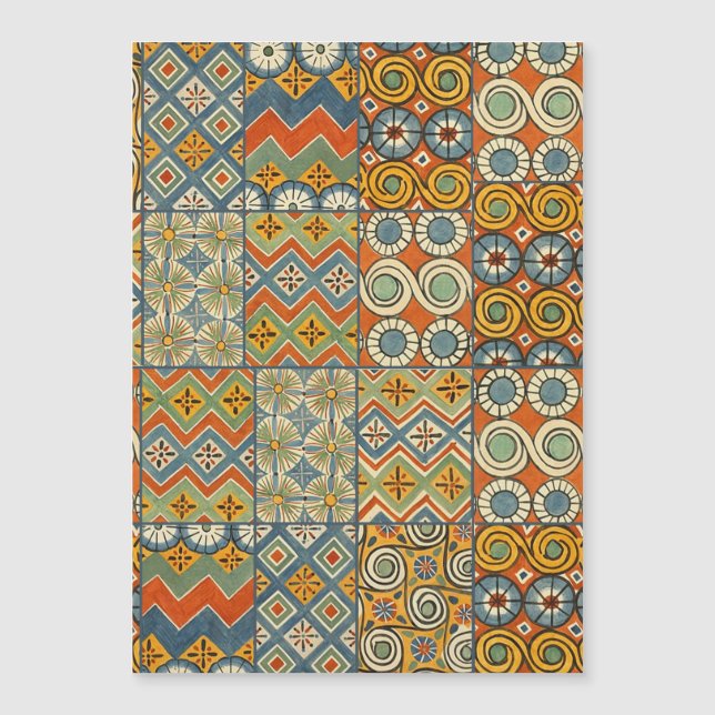 Geometric Colourful Antique Egyptian Graphic Art (Front)