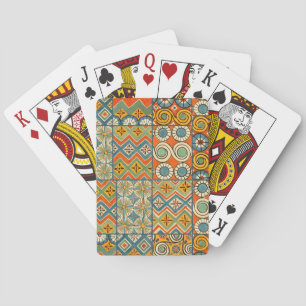 Geometric Colourful Antique Egyptian Graphic Art Playing Cards