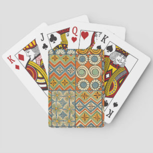 Geometric Colourful Antique Egyptian Graphic Art Playing Cards