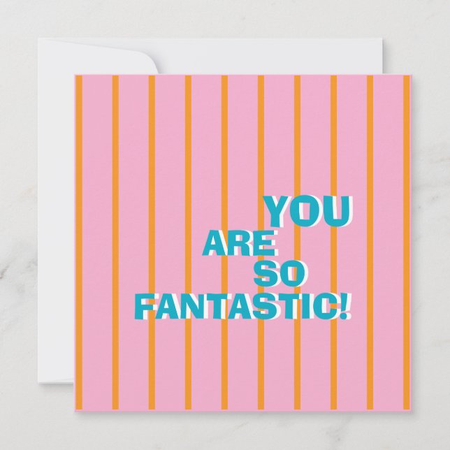 Geometric, Colourful, Appreciative Message Card (Front)