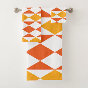 Geometric Colourful Diamond Modern Geometric  Bath Towel Set