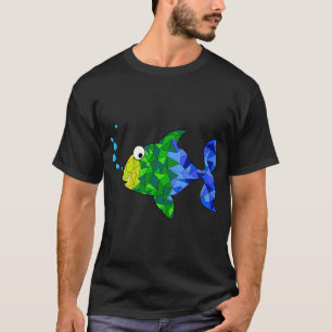 Geometric Colourful Fish T-Shirt
