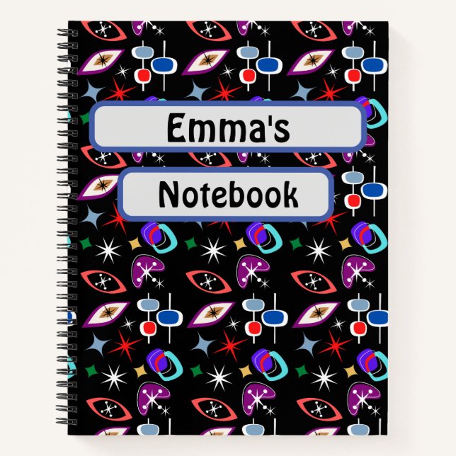 Geometric Colourful Pattern Notebook (Front)