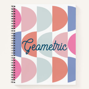 Geometric Colourful Semi Circle Geometric Notebook