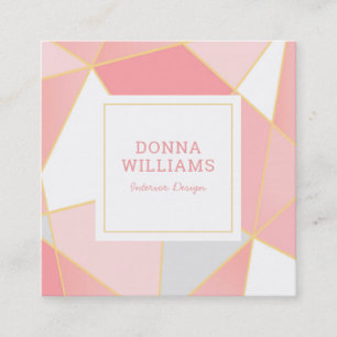 Geometric colourful shapes background square business card
