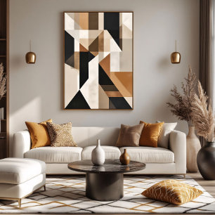 Geometric Convergence Canvas Print