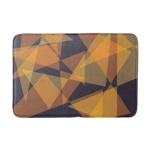 Geometric, cool, trendy, modern, simple triangles bath mat