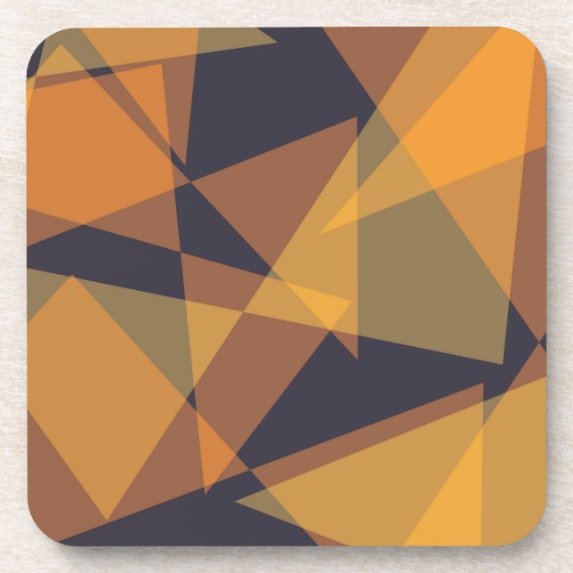 Geometric, cool, trendy, modern, simple triangles coaster (Front)