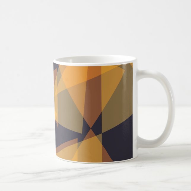 Geometric, cool, trendy, modern, simple triangles coffee mug (Right)