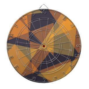 Geometric, cool, trendy, modern, simple triangles dartboard