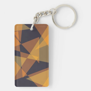 Geometric, cool, trendy, modern, simple triangles keychain