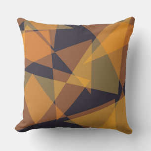 Geometric, cool, trendy, modern, simple triangles throw pillow
