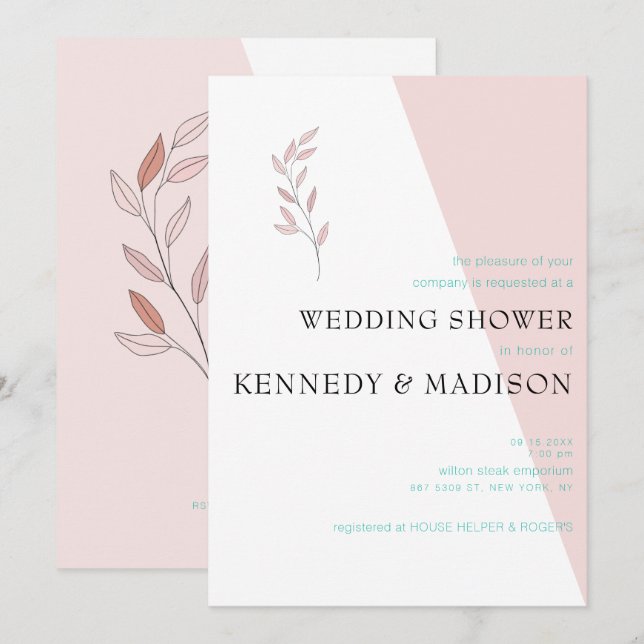 Geometric Coral New Remarkable Epic Budget Value Invitation (Front/Back)