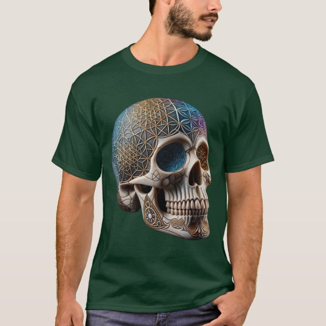 Geometric Cosmic Skull T-Shirt (Front)