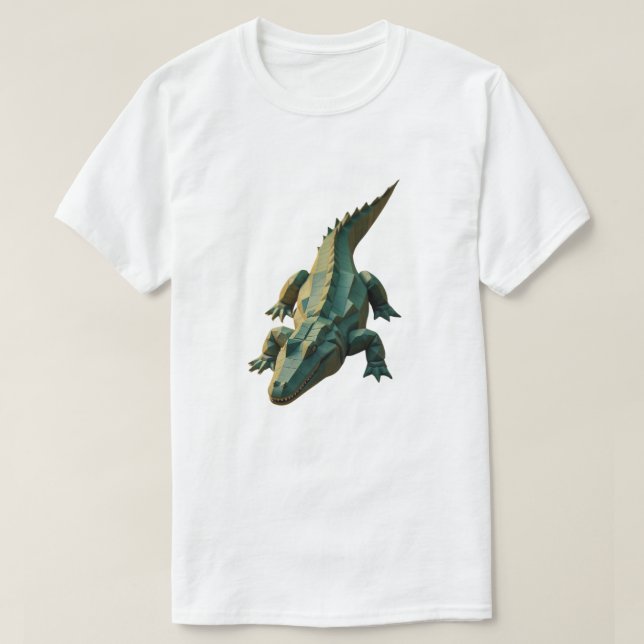 Geometric Crocodile T-Shirt (Design Front)
