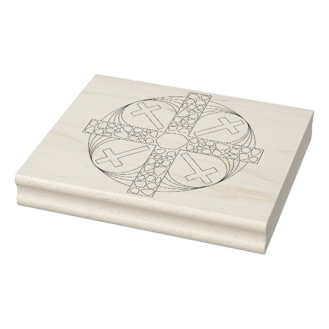 Geometric cross illustration pattern art stamp (Stamp)