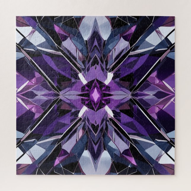 Geometric Crystal Formation - Abstract Art d Jigsaw Puzzle (Vertical)