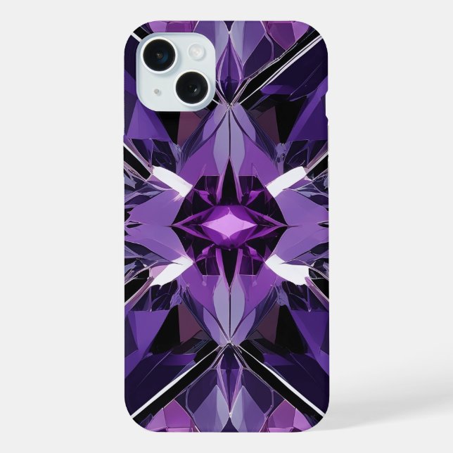 Geometric crystal formation iPhone case (Back)