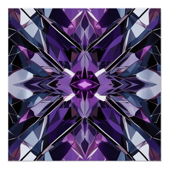Geometric crystal formation poster (Front)