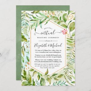 Geometric Crystal Online Virtual Wedding Invitation