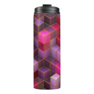 Geometric Cubes Thermal Tumbler