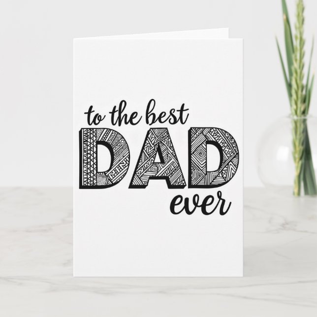 Geometric Dad Tribute Card (Front)