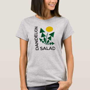 Geometric Dandelion Salad Minimalist Abstract  T-Shirt