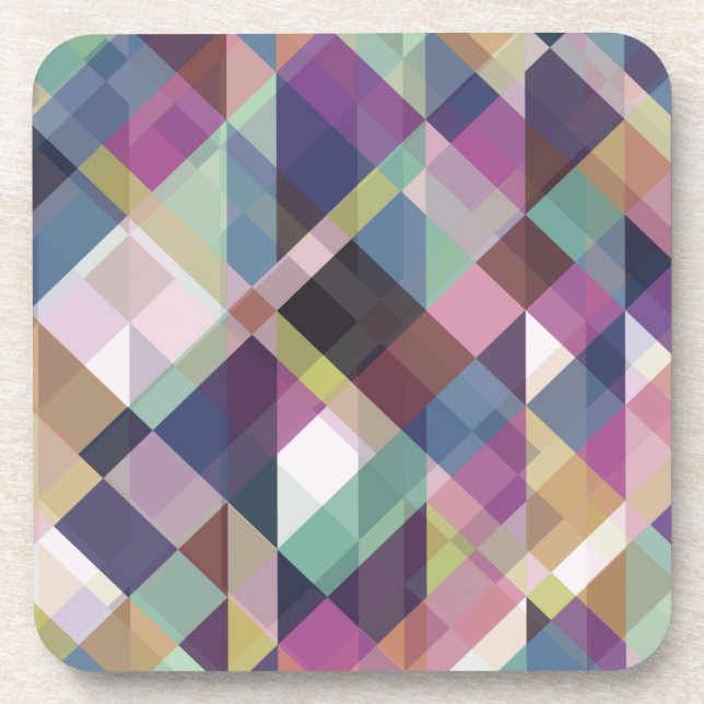 geometric dark shades pattern coaster (Front)