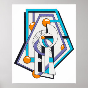 Geometric Deco Constructivist Design Poster