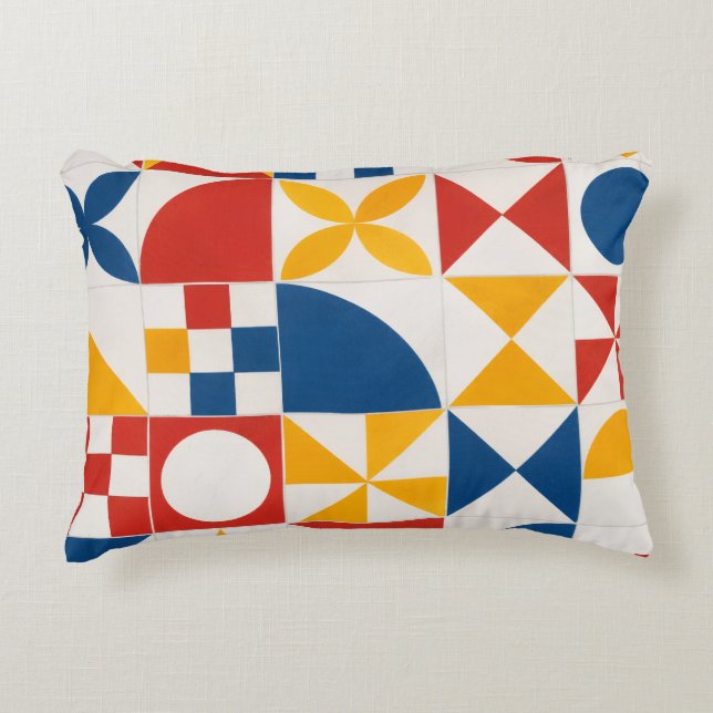 Geometric Decorative Accent Pillow (Front)