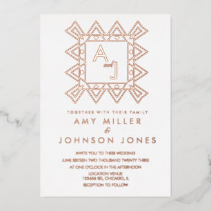 Geometric Decorative  Heart Border Wedding Pressed