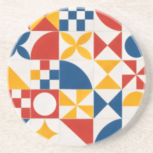 Geometric Decorative Tile Collection Coaster