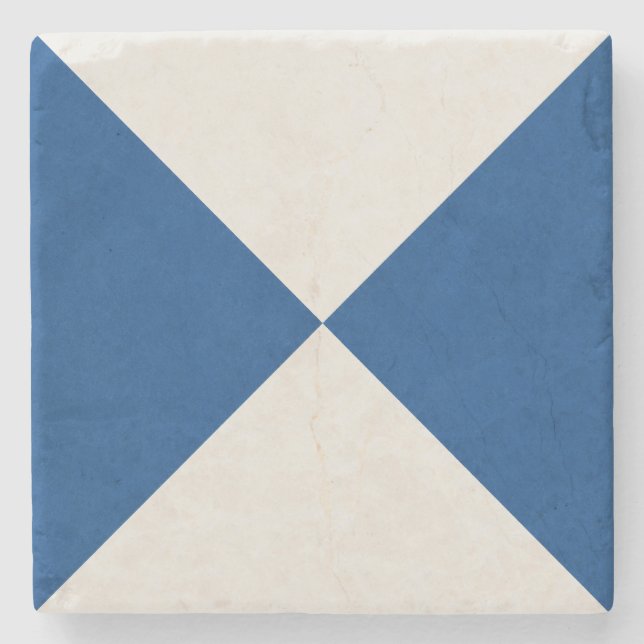 Geometric Decorative Tile Stone Coaster (Front)