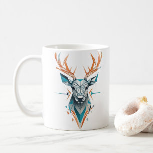 Geometric Deer Art Modern Abstract Mug Design