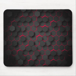 Geometric Depth Modern Hexagon Design Mouse Pad