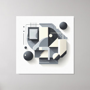Geometric Depth Structure Canvas Print