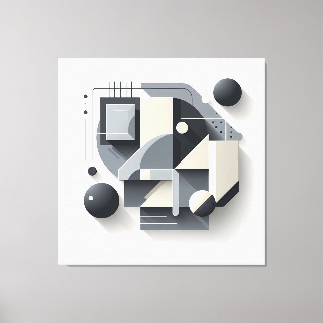 Geometric Depth Structure Canvas Print (Front)