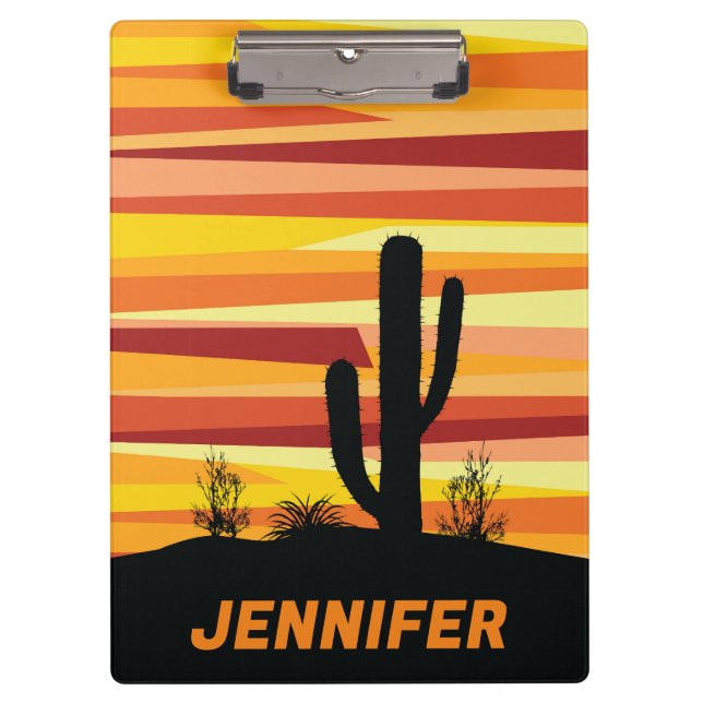 Geometric desert sunset clipboard (Front)